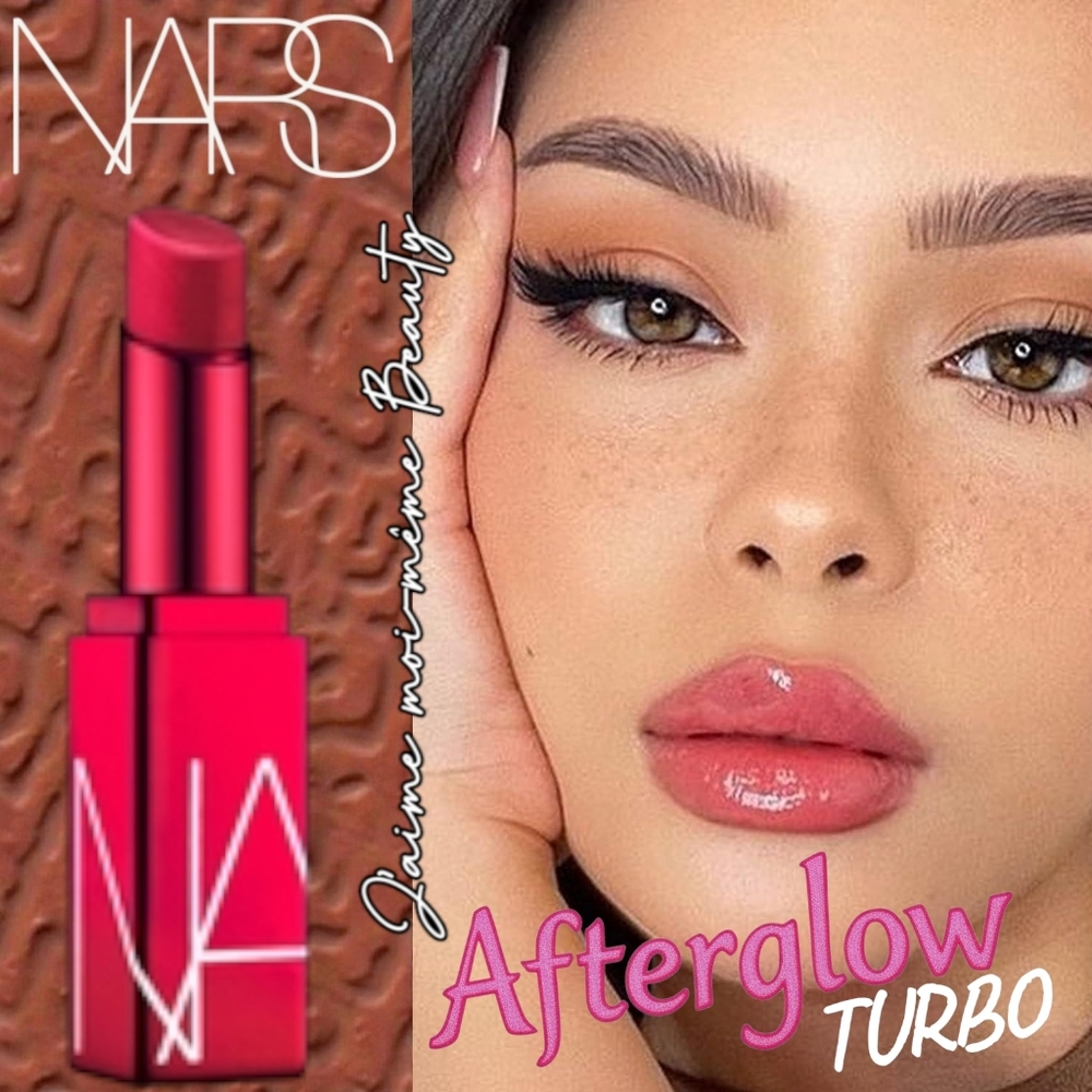 NARS Afterglow Sheer Shine Tinted Lip Balm Lipstick Turbo (Sheer Cherry Pink)